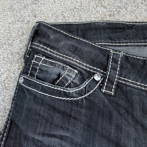 Silver Mickenzie slim bootcut distressed jeans D20 - Picture 7 of 8